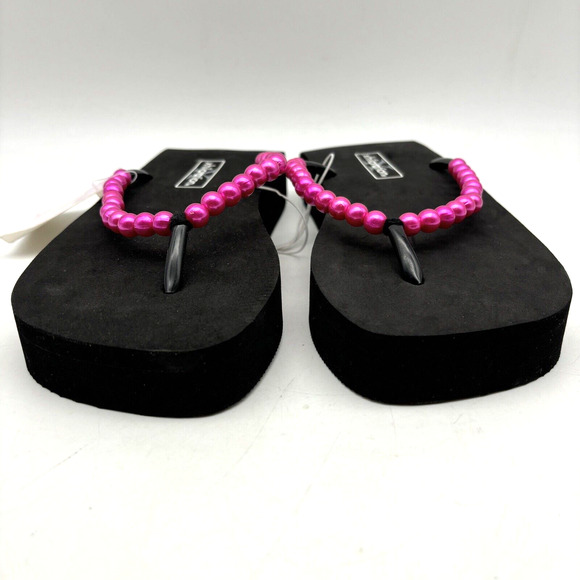 NWT Vintage 90s Y2K Xhilaration Platform Pink Pearl Strap Flip Flop Sandals 7 - Picture 8 of 16